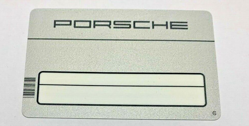 Porsche code card blanko - card,